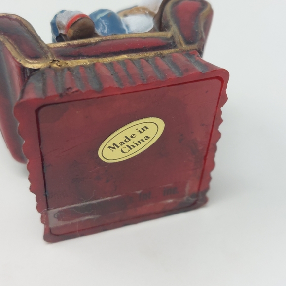 Wangs International Sleeping Bear On A Chair Figure Plastic Christmas Decoration - Picture 6 of 7